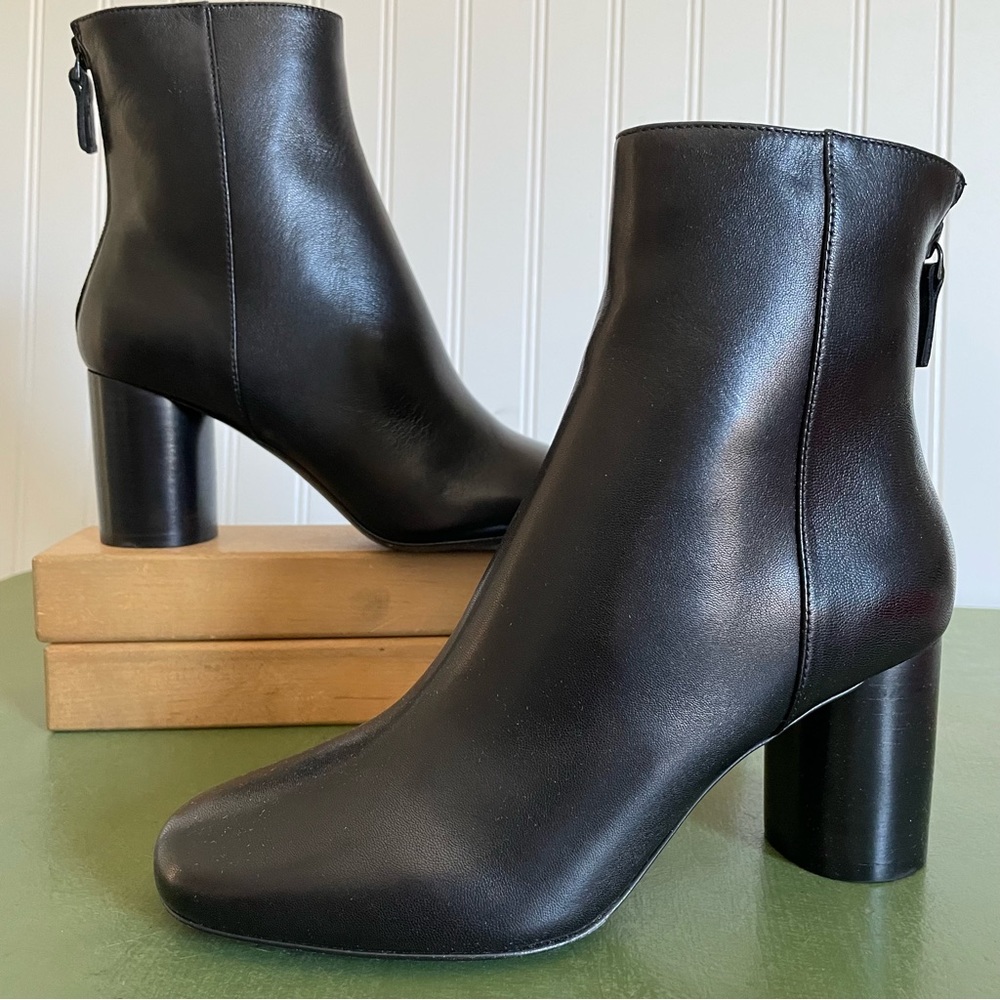 NWT Sandro SACHA Mid Calf Boots in Noir/Black